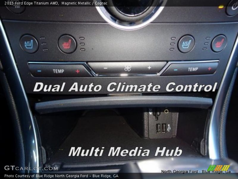 Magnetic Metallic / Cognac 2015 Ford Edge Titanium AWD