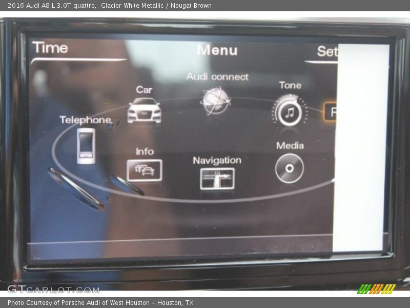Glacier White Metallic / Nougat Brown 2016 Audi A8 L 3.0T quattro
