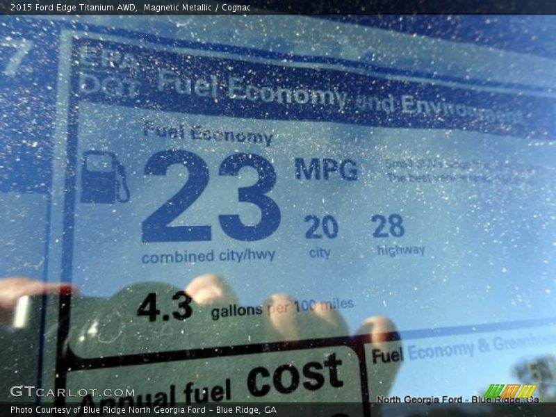 Magnetic Metallic / Cognac 2015 Ford Edge Titanium AWD