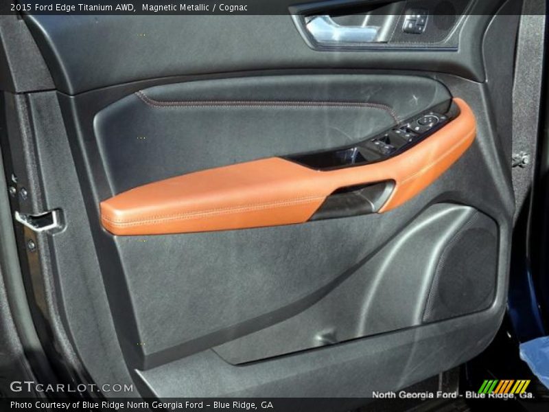 Magnetic Metallic / Cognac 2015 Ford Edge Titanium AWD