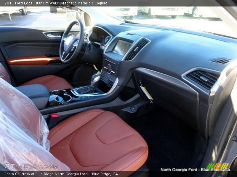 Magnetic Metallic / Cognac 2015 Ford Edge Titanium AWD