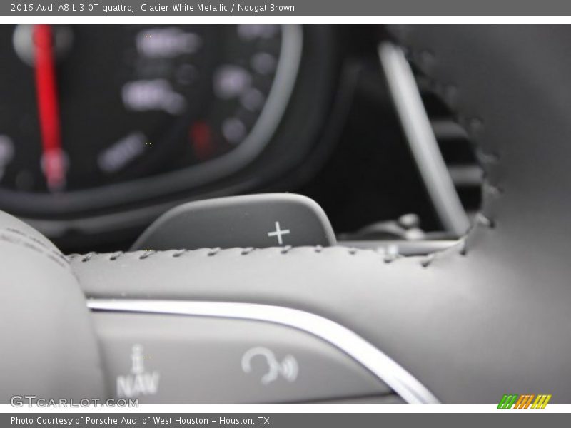 Glacier White Metallic / Nougat Brown 2016 Audi A8 L 3.0T quattro
