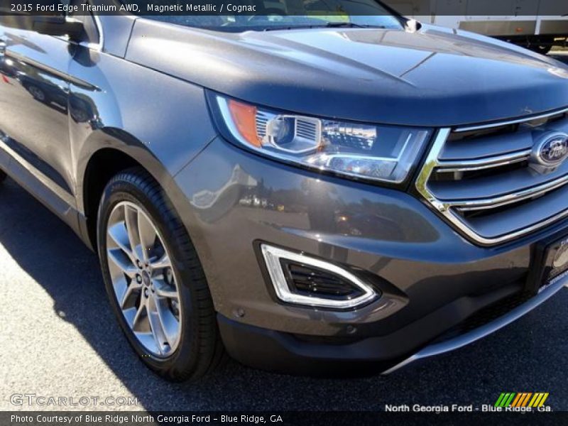 Magnetic Metallic / Cognac 2015 Ford Edge Titanium AWD