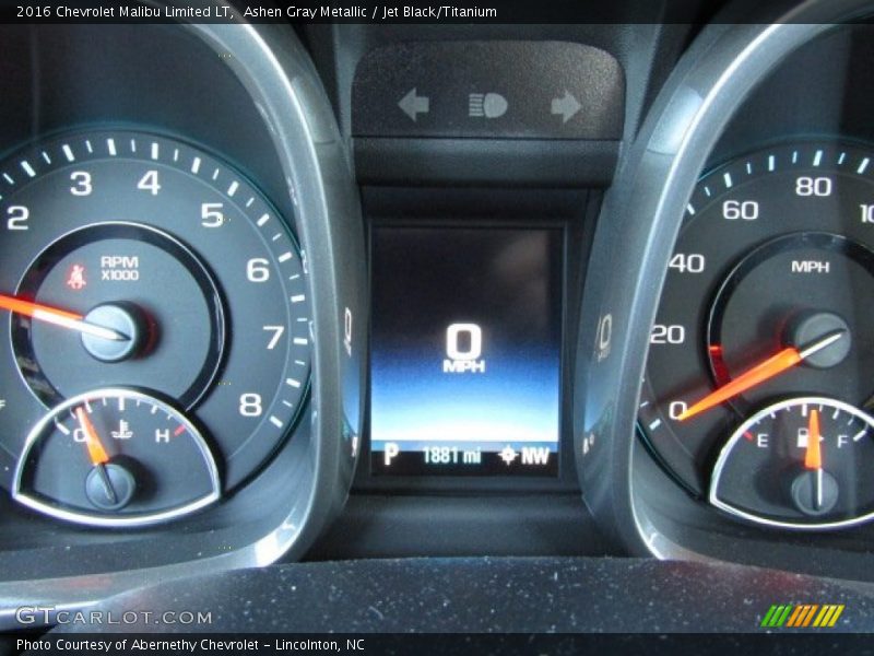 Ashen Gray Metallic / Jet Black/Titanium 2016 Chevrolet Malibu Limited LT