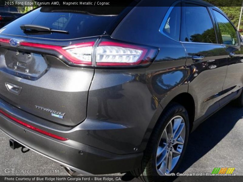Magnetic Metallic / Cognac 2015 Ford Edge Titanium AWD