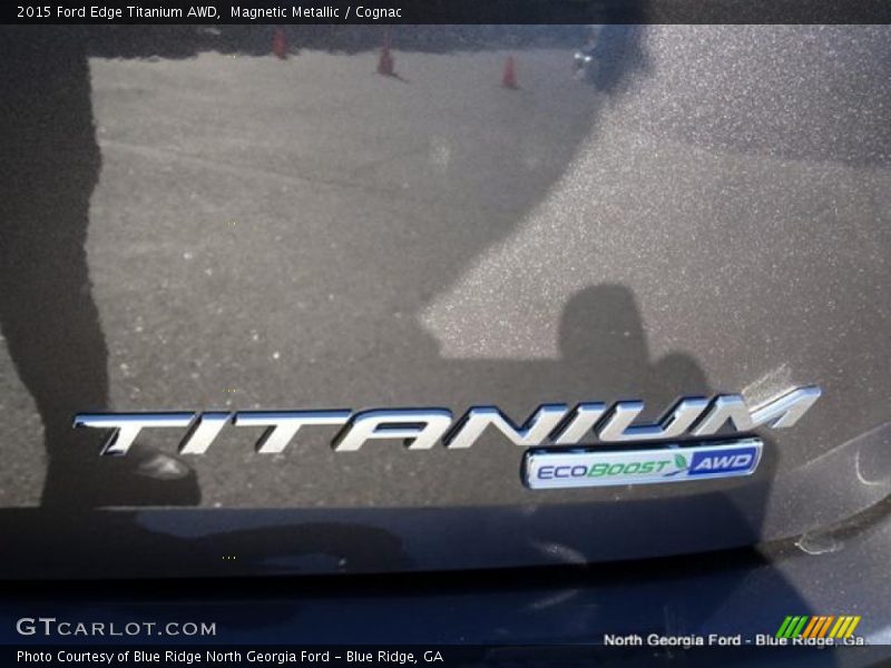 Magnetic Metallic / Cognac 2015 Ford Edge Titanium AWD