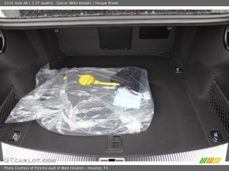 Glacier White Metallic / Nougat Brown 2016 Audi A8 L 3.0T quattro