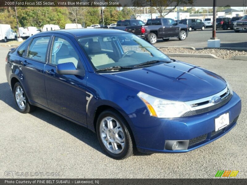 Vista Blue Metallic / Medium Stone 2008 Ford Focus SES Sedan