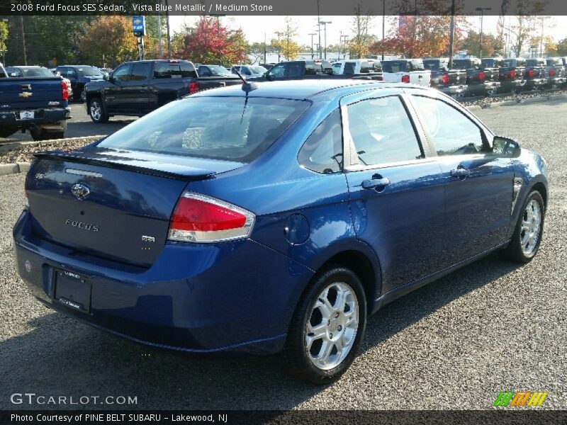 Vista Blue Metallic / Medium Stone 2008 Ford Focus SES Sedan