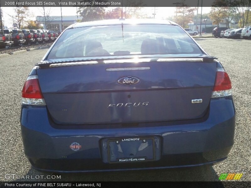 Vista Blue Metallic / Medium Stone 2008 Ford Focus SES Sedan