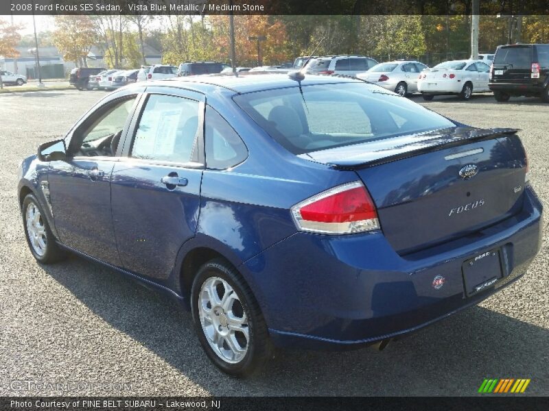 Vista Blue Metallic / Medium Stone 2008 Ford Focus SES Sedan