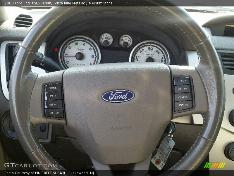 Vista Blue Metallic / Medium Stone 2008 Ford Focus SES Sedan