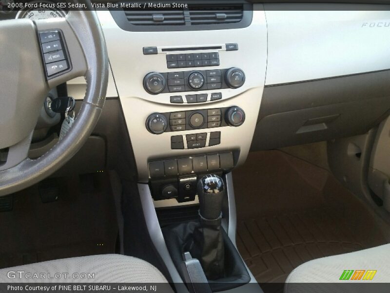 Vista Blue Metallic / Medium Stone 2008 Ford Focus SES Sedan
