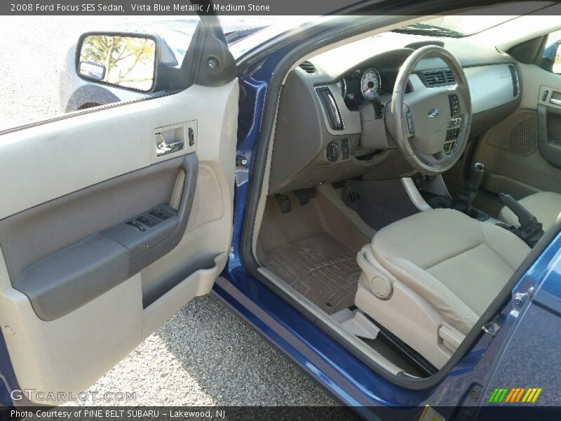 Vista Blue Metallic / Medium Stone 2008 Ford Focus SES Sedan