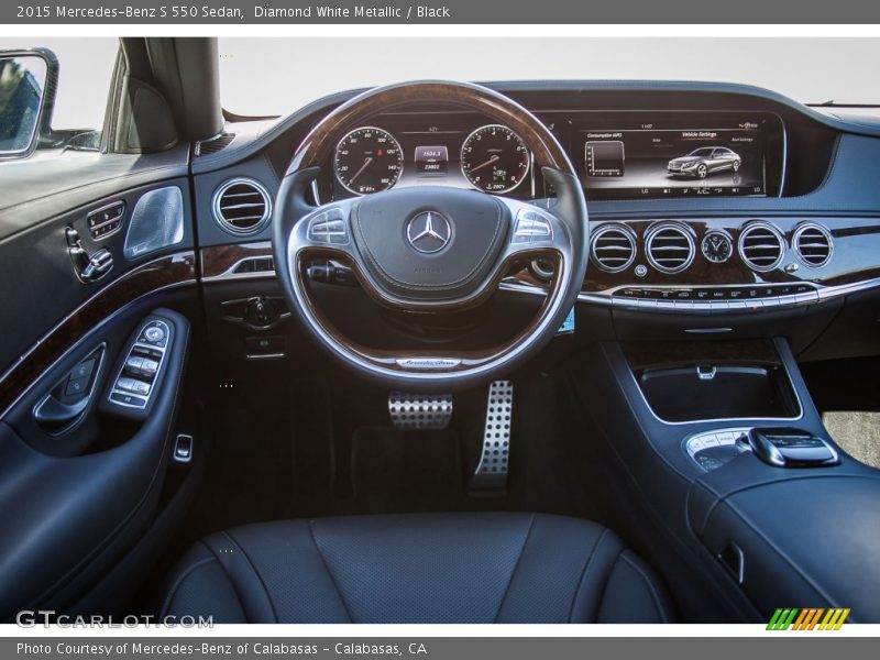 Diamond White Metallic / Black 2015 Mercedes-Benz S 550 Sedan
