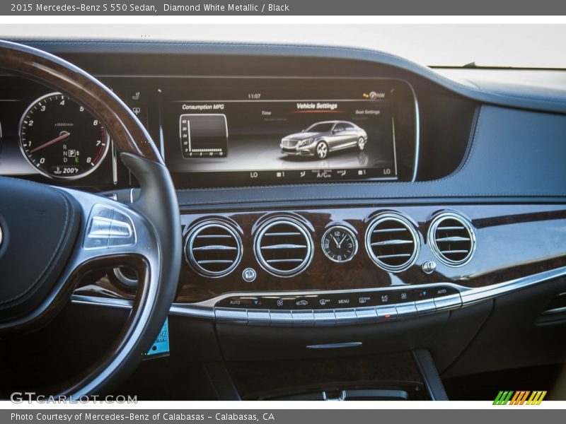 Diamond White Metallic / Black 2015 Mercedes-Benz S 550 Sedan
