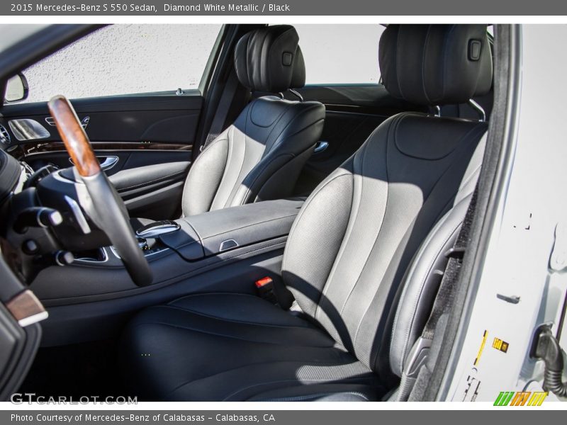 Diamond White Metallic / Black 2015 Mercedes-Benz S 550 Sedan