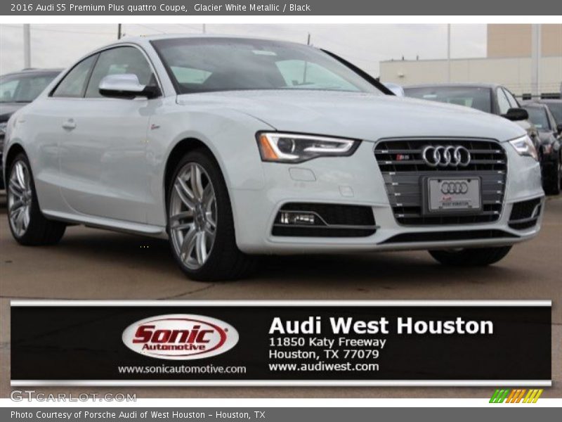 Glacier White Metallic / Black 2016 Audi S5 Premium Plus quattro Coupe