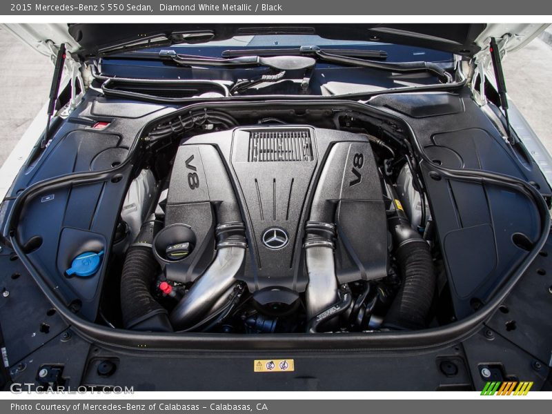 Diamond White Metallic / Black 2015 Mercedes-Benz S 550 Sedan