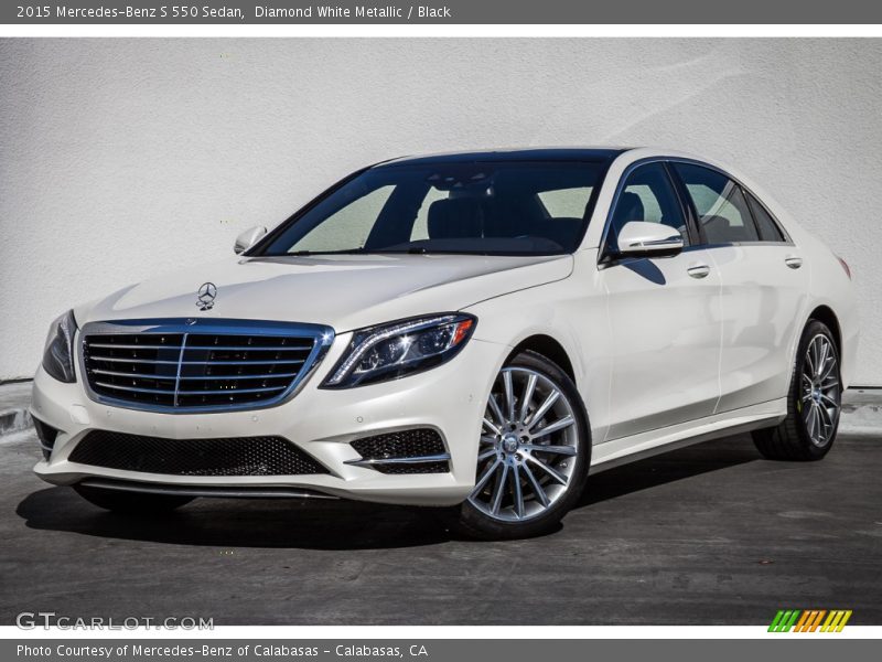 Diamond White Metallic / Black 2015 Mercedes-Benz S 550 Sedan