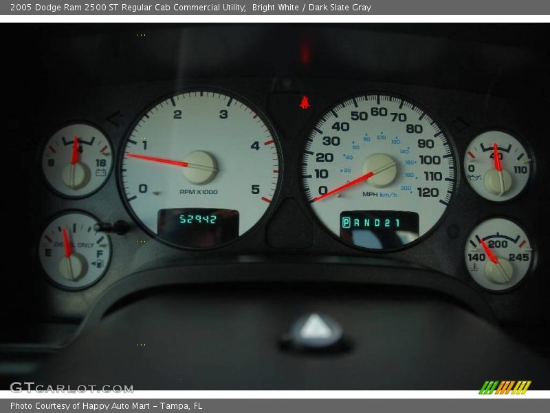 Bright White / Dark Slate Gray 2005 Dodge Ram 2500 ST Regular Cab Commercial Utility