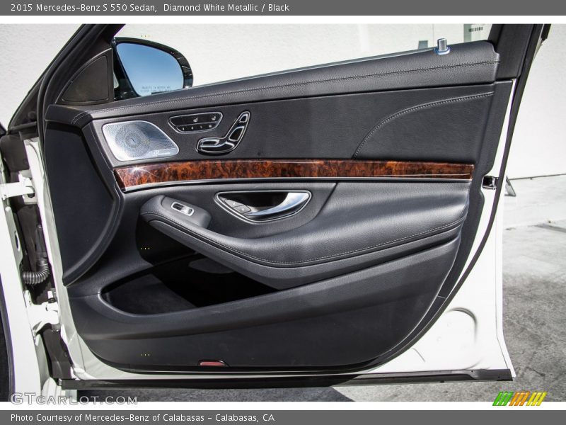 Diamond White Metallic / Black 2015 Mercedes-Benz S 550 Sedan