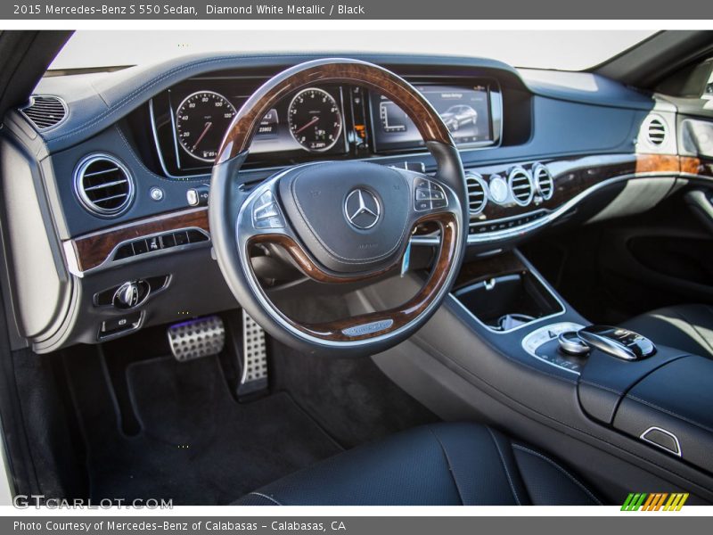 Diamond White Metallic / Black 2015 Mercedes-Benz S 550 Sedan