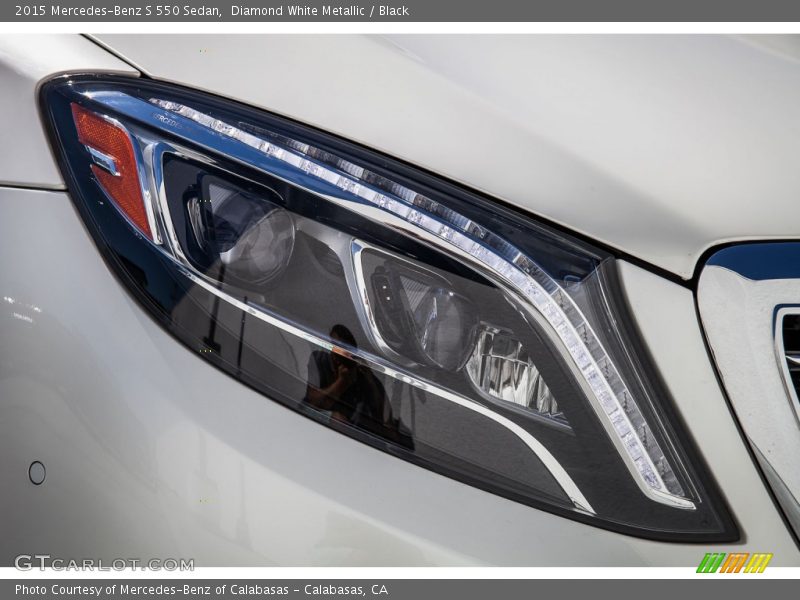 Diamond White Metallic / Black 2015 Mercedes-Benz S 550 Sedan