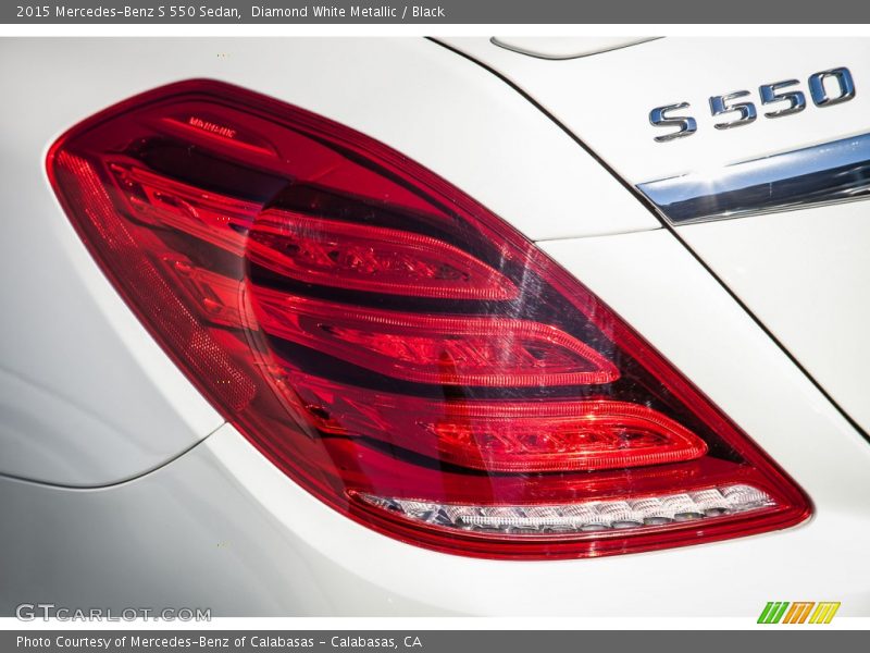 Diamond White Metallic / Black 2015 Mercedes-Benz S 550 Sedan