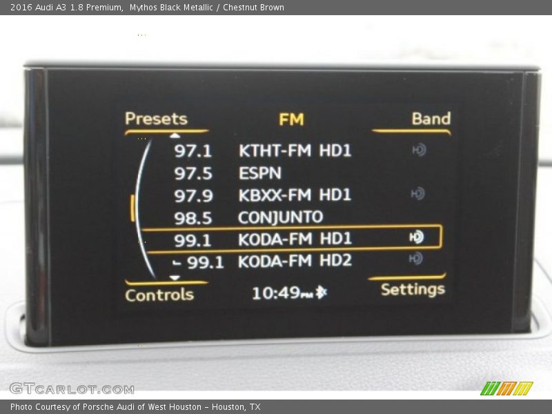 Mythos Black Metallic / Chestnut Brown 2016 Audi A3 1.8 Premium