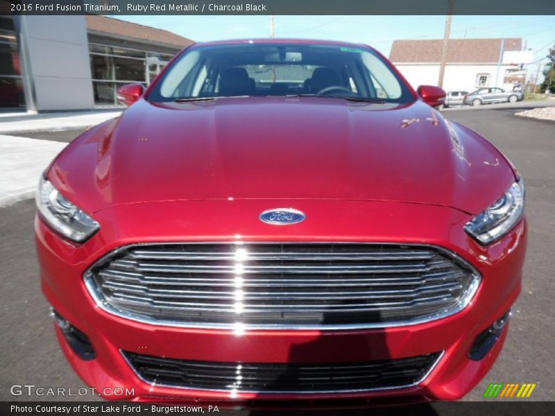 Ruby Red Metallic / Charcoal Black 2016 Ford Fusion Titanium