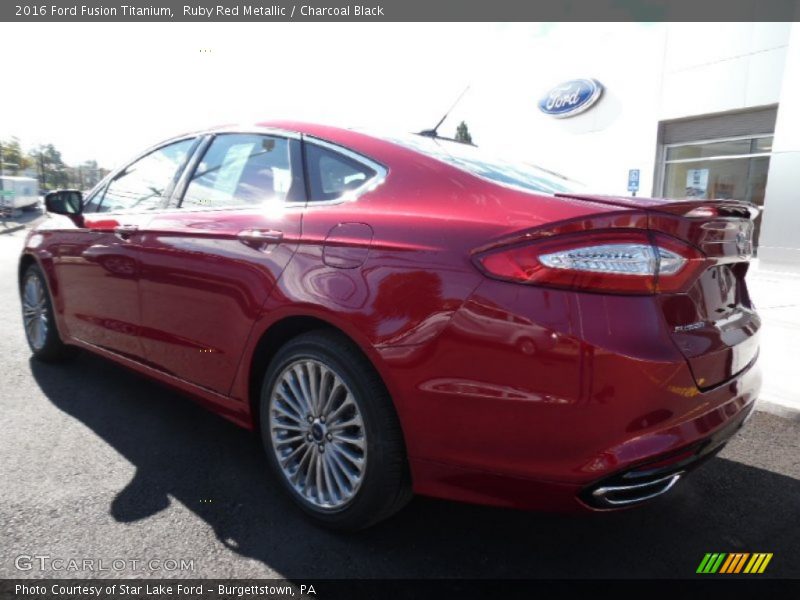 Ruby Red Metallic / Charcoal Black 2016 Ford Fusion Titanium