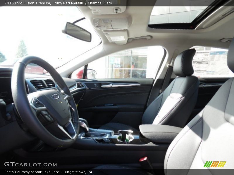 Ruby Red Metallic / Charcoal Black 2016 Ford Fusion Titanium