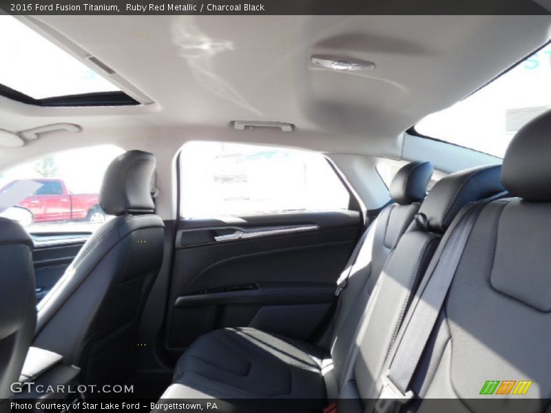Ruby Red Metallic / Charcoal Black 2016 Ford Fusion Titanium