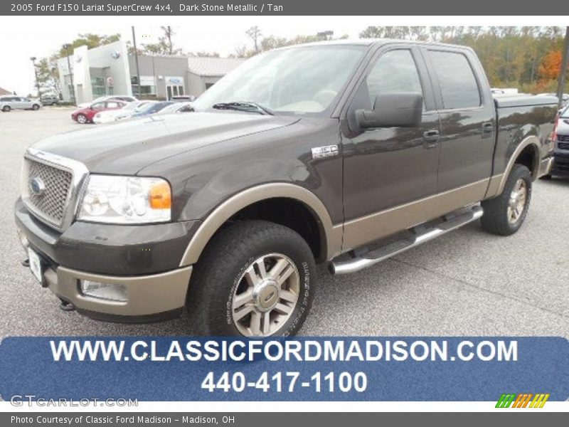 Dark Stone Metallic / Tan 2005 Ford F150 Lariat SuperCrew 4x4