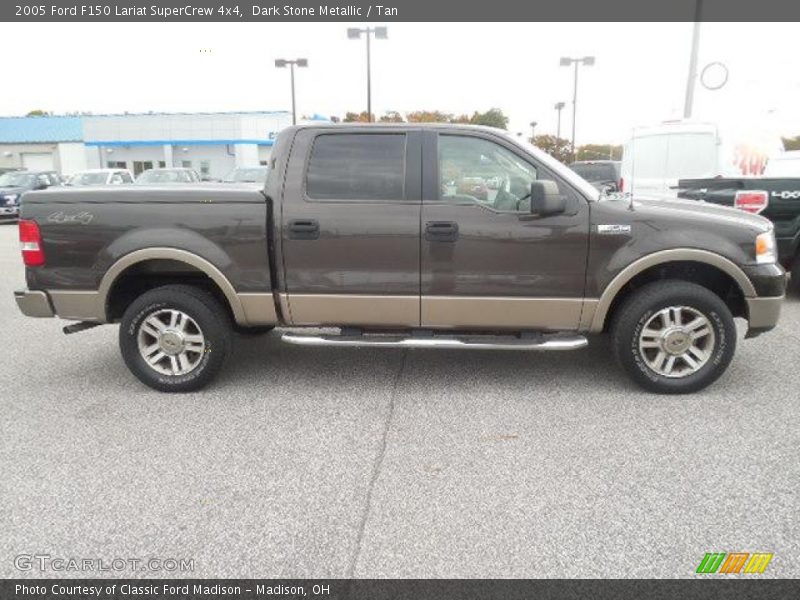 Dark Stone Metallic / Tan 2005 Ford F150 Lariat SuperCrew 4x4