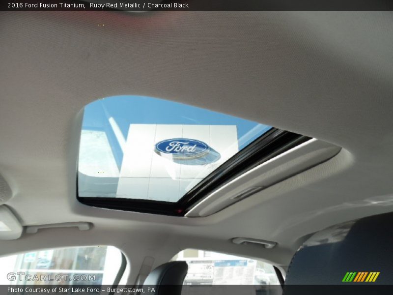 Ruby Red Metallic / Charcoal Black 2016 Ford Fusion Titanium
