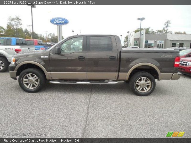 Dark Stone Metallic / Tan 2005 Ford F150 Lariat SuperCrew 4x4