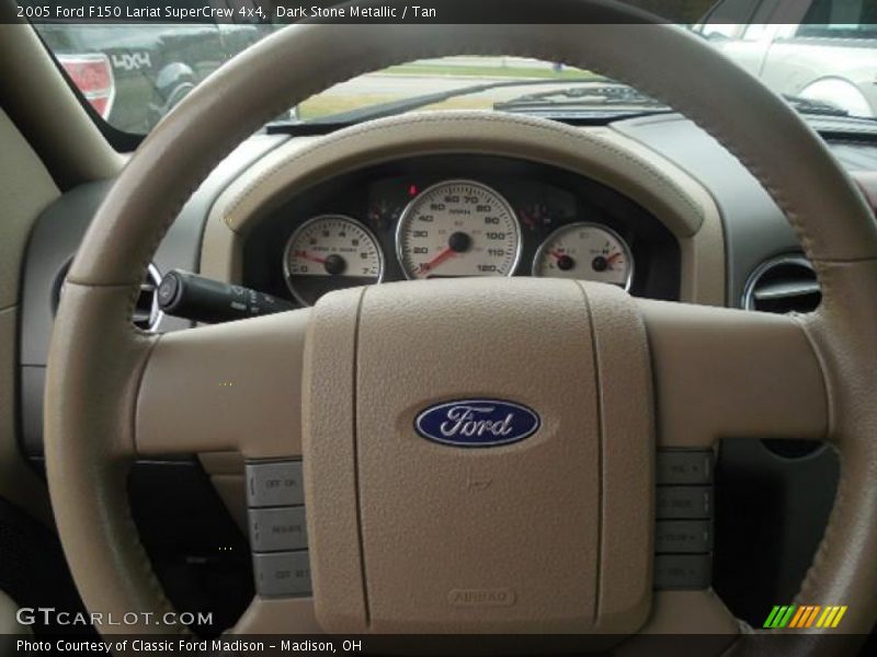 Dark Stone Metallic / Tan 2005 Ford F150 Lariat SuperCrew 4x4