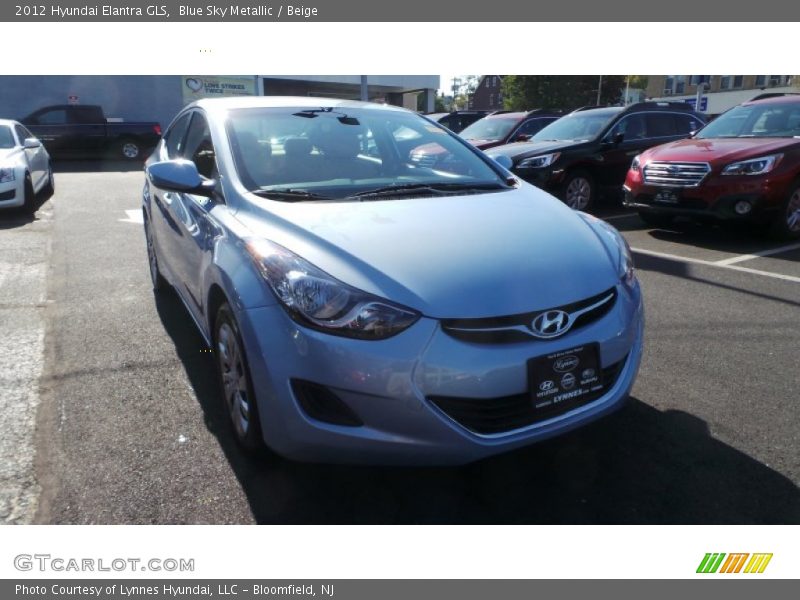 Blue Sky Metallic / Beige 2012 Hyundai Elantra GLS