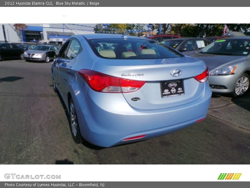 Blue Sky Metallic / Beige 2012 Hyundai Elantra GLS