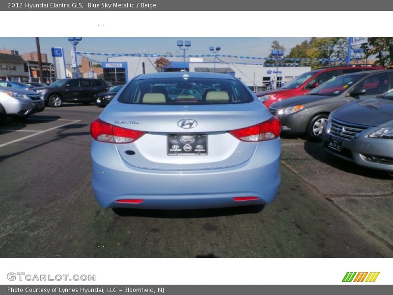 Blue Sky Metallic / Beige 2012 Hyundai Elantra GLS