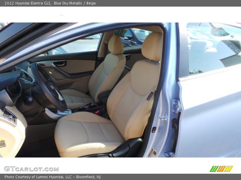 Blue Sky Metallic / Beige 2012 Hyundai Elantra GLS