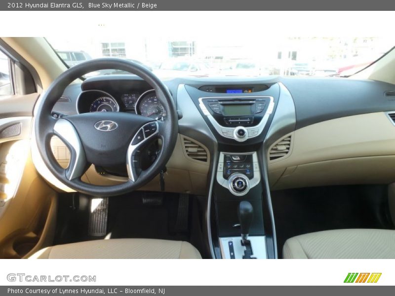 Blue Sky Metallic / Beige 2012 Hyundai Elantra GLS