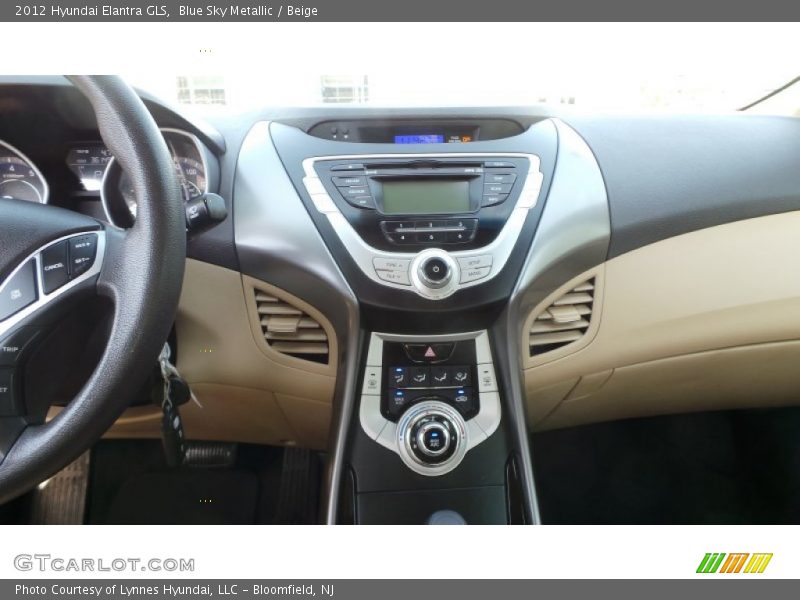 Blue Sky Metallic / Beige 2012 Hyundai Elantra GLS