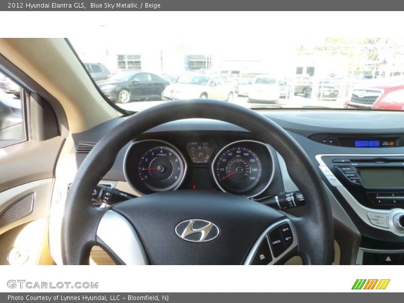 Blue Sky Metallic / Beige 2012 Hyundai Elantra GLS