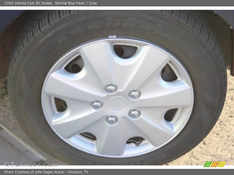 Eternal Blue Pearl / Gray 2002 Honda Civic EX Sedan