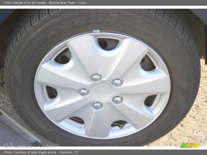 Eternal Blue Pearl / Gray 2002 Honda Civic EX Sedan