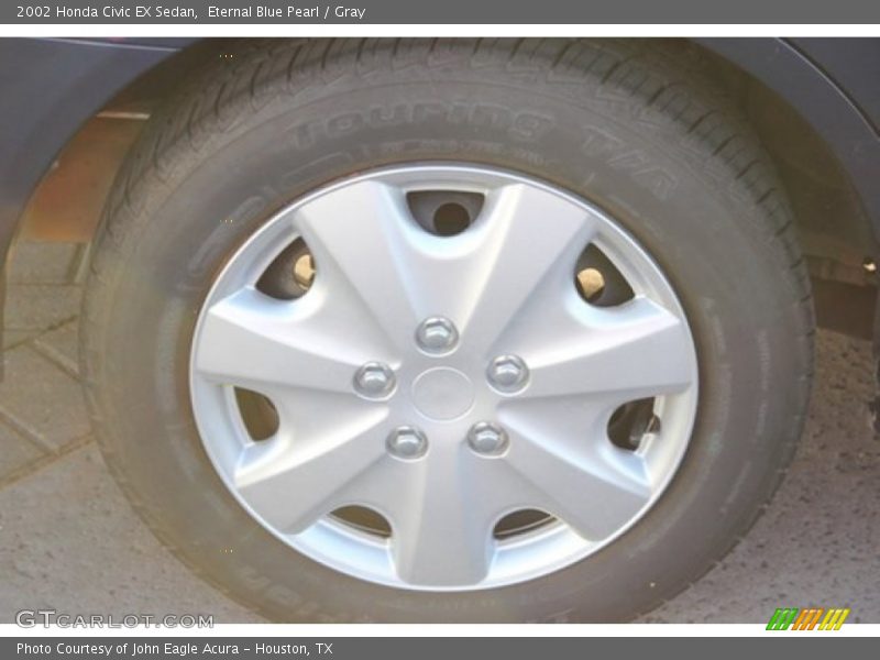 Eternal Blue Pearl / Gray 2002 Honda Civic EX Sedan