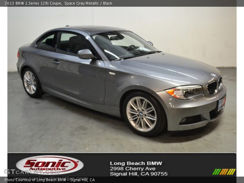Space Gray Metallic / Black 2013 BMW 1 Series 128i Coupe